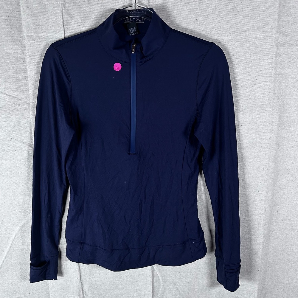 Greyson Golf Women's Navy Blue 1/4 Zip Pullover Jacket‎ CME Logo Medium OSFM